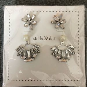 NIB Stella & Dot Starburst Ear Jackets